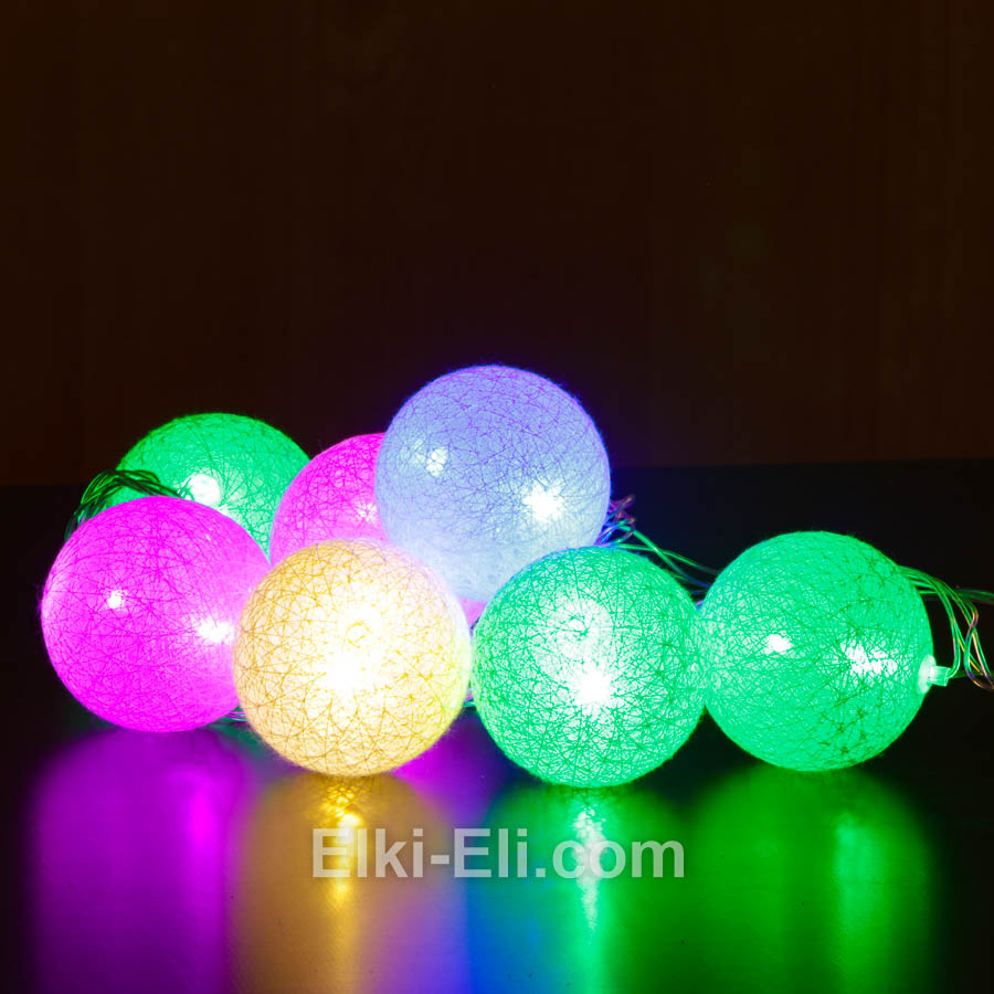 ГИРЛЯНДА LED РАЗНОЦВЕТНАЯ, 5 М, D ШАРИКОВ 6 СМ, фото ГИРЛЯНДА LED РАЗНОЦВЕТНАЯ, 5 М, D ШАРИКОВ 6 СМ, фото