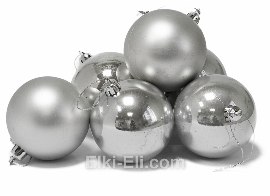 Рождественский мешочек серебряные игрушки, фото
