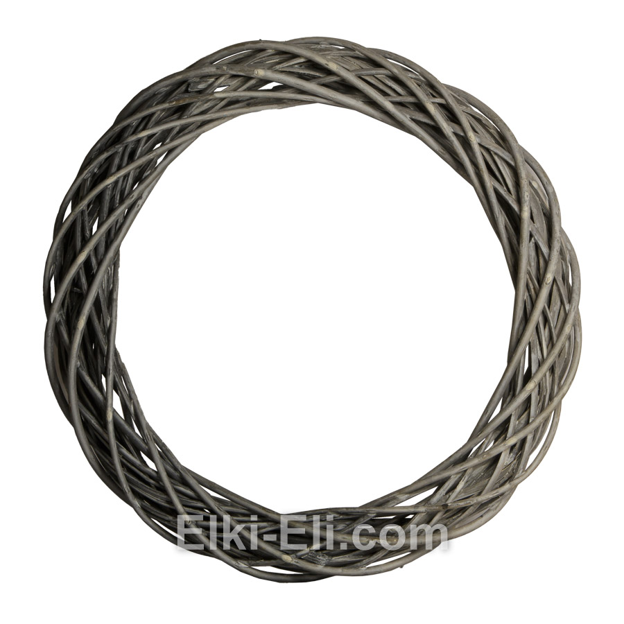 Заготовка венка плетенная из ивы (цвет: серый), фото