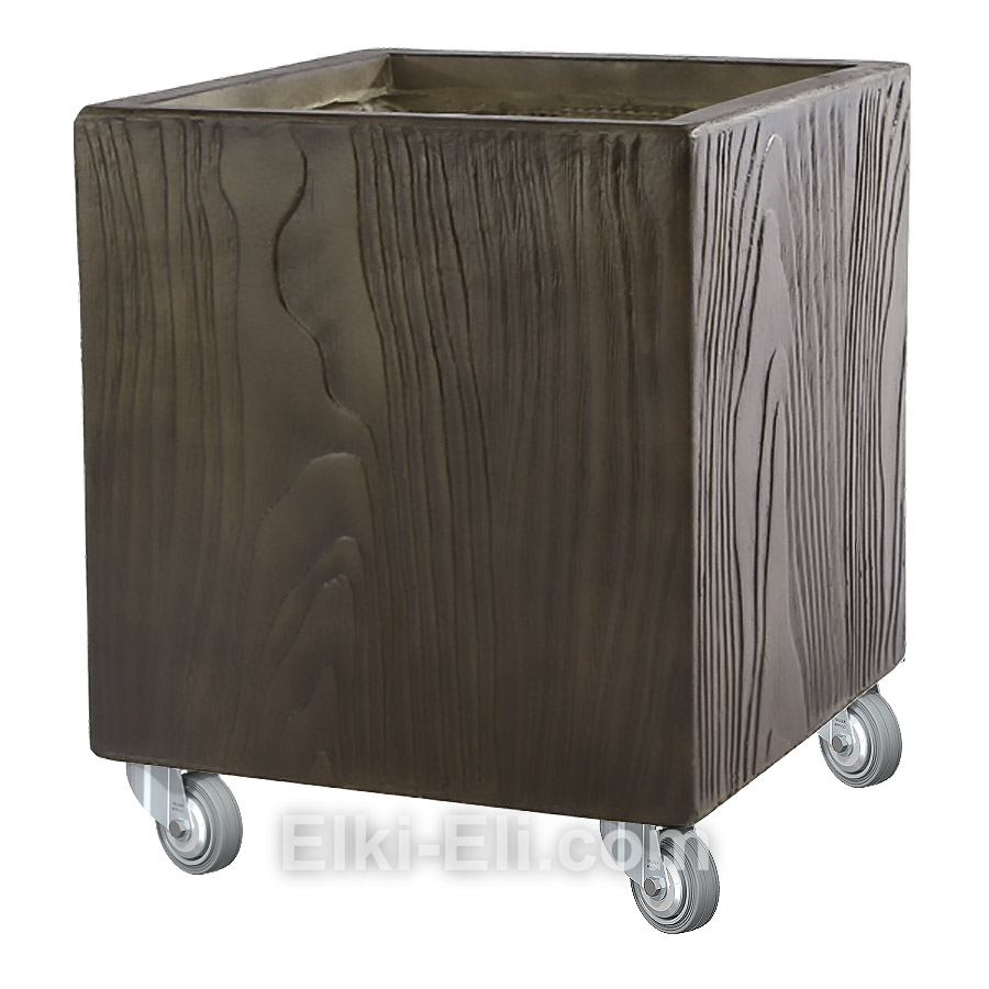 Квадратное кашпо из сосны