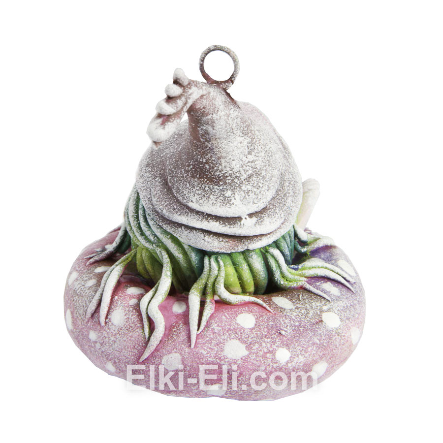 Дизайнерская новогодняя игрушка тролль Пляжун (вид 2), фото