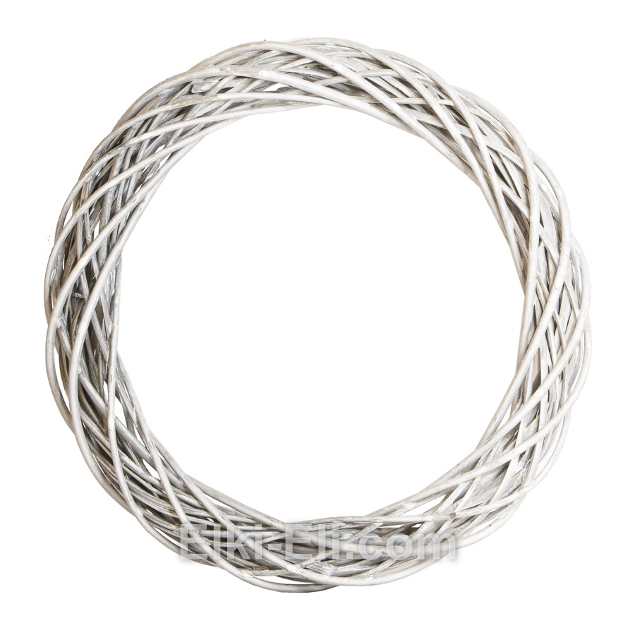 Заготовка венка плетенная из ивы (цвет: белый), фото