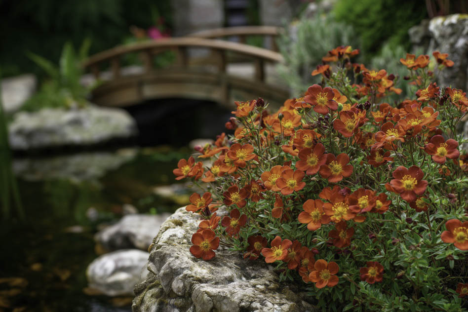 Дазифора кустарниковая на каменном склоне Дазифора кустарниковая на каменном склоне