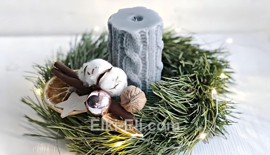 Новогодняя композиция из лапника кедра сибирского