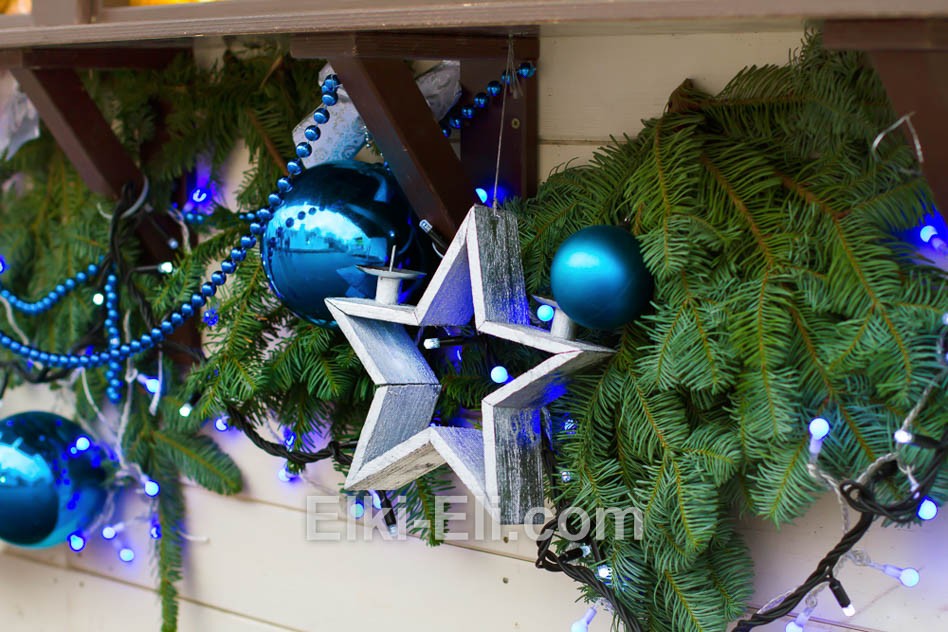 Новогодний декор с использованием пихты сибирской