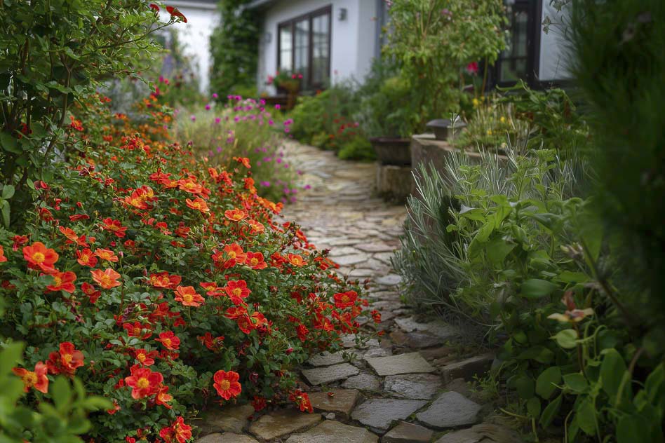 Пятилистник кустарниковый в саду