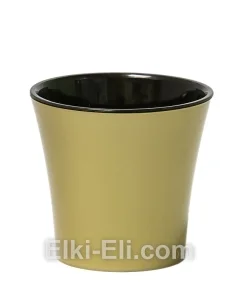 Кашпо «Арте» (золото) с системой дренажа, фото