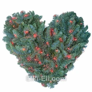 Венок «Сердечко» с гирляндой, фото