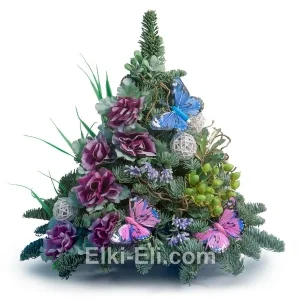 Елочка из лапника «Вальс цветов», фото