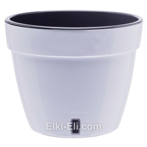 Кашпо «Асти» (белый) с системой дренажа и уровнем воды, фото Кашпо «Асти» (белый) с системой дренажа и уровнем воды, фото