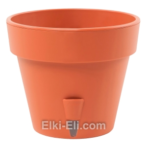 Кашпо «Латина» (терракотовый) с системой дренажа и уровнем воды, фото Кашпо «Латина» (терракотовый) с системой дренажа и уровнем воды, фото