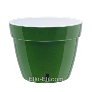 Кашпо «Асти» (зеленое золото) с системой дренажа и уровнем воды, фото Кашпо «Асти» (зеленое золото) с системой дренажа и уровнем воды, фото