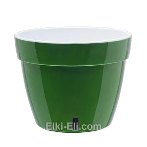 Кашпо «Асти» (зеленое золото) с системой дренажа и уровнем воды, фото