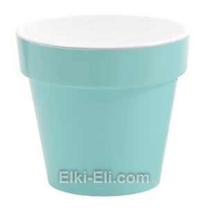 Кашпо «Порто» (темный нефрит) с дренажной вставкой, фото