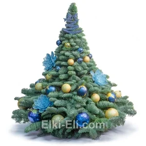 Елочка из лапника «Синие узоры», фото Елочка из лапника «Синие узоры», фото