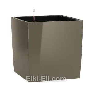 Кашпо «Lechuza CUBE» (серо-коричневый), фото