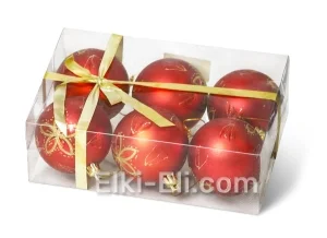 Набор новогодних игрушек №3 (красный), фото