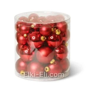 Комплект новогодних игрушек цилиндр (красный) , фото