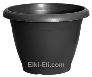 Декоративное кашпо «Вилла» с поддоном (антрацит)., фото