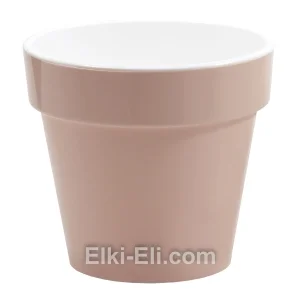 Кашпо «Порто» (жемчужный) с дренажной вставкой, фото