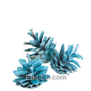 Цветная сосновая шишка (голубая), фото