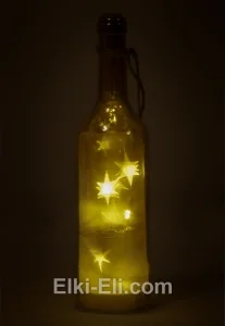 Бутылка с гирляндой "Звезды", фото