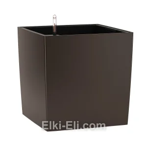 Кашпо «Lechuza CUBE» (кофе металлик), фото