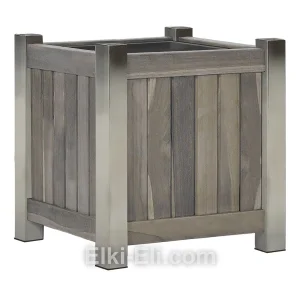 Деревянный вазон с металлическим каркасом , фото