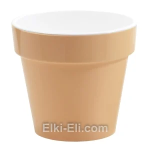 Кашпо «Порто» (песочный) с дренажной вставкой, фото