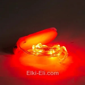 Гирлянда нитчатая светодиодная на батарейках (красная), фото