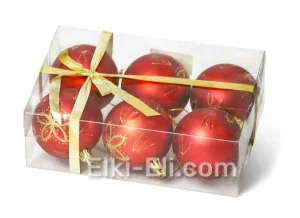 Набор новогодних игрушек №3 (красный), фото