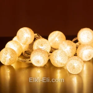 Гирлянда LED нежно розовая, 3 м, D шариков 4 см, фото