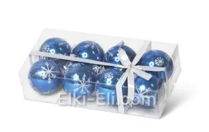 Набор новогодних игрушек №4 (синий), фото
