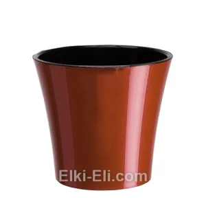 Кашпо «Арте» (красный) с системой дренажа, фото