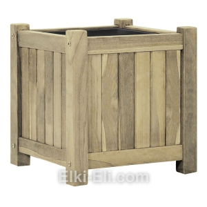 Деревянный вазон, фото