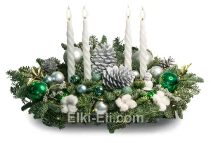 Композиция "Хвойное серебро", фото