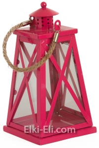 Подсвечник металл. "Маяк" (розовый), 26см, фото