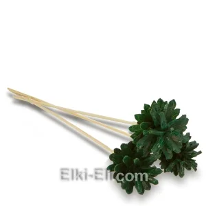 Маленькая цветная сосновая шишка (цвет: зеленый) на палочке, фото