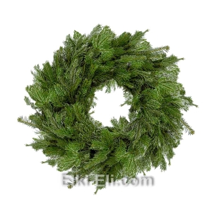 Новогодний подвесной венок "Ель датская" из лапника Пихты Нордмана/Датской ели, фото