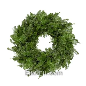 Новогодний подвесной венок "Ель датская" из лапника Пихты Нордмана/Датской ели, фото