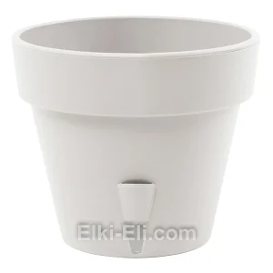Кашпо «Латина» (белый) с системой дренажа и уровнем воды, фото